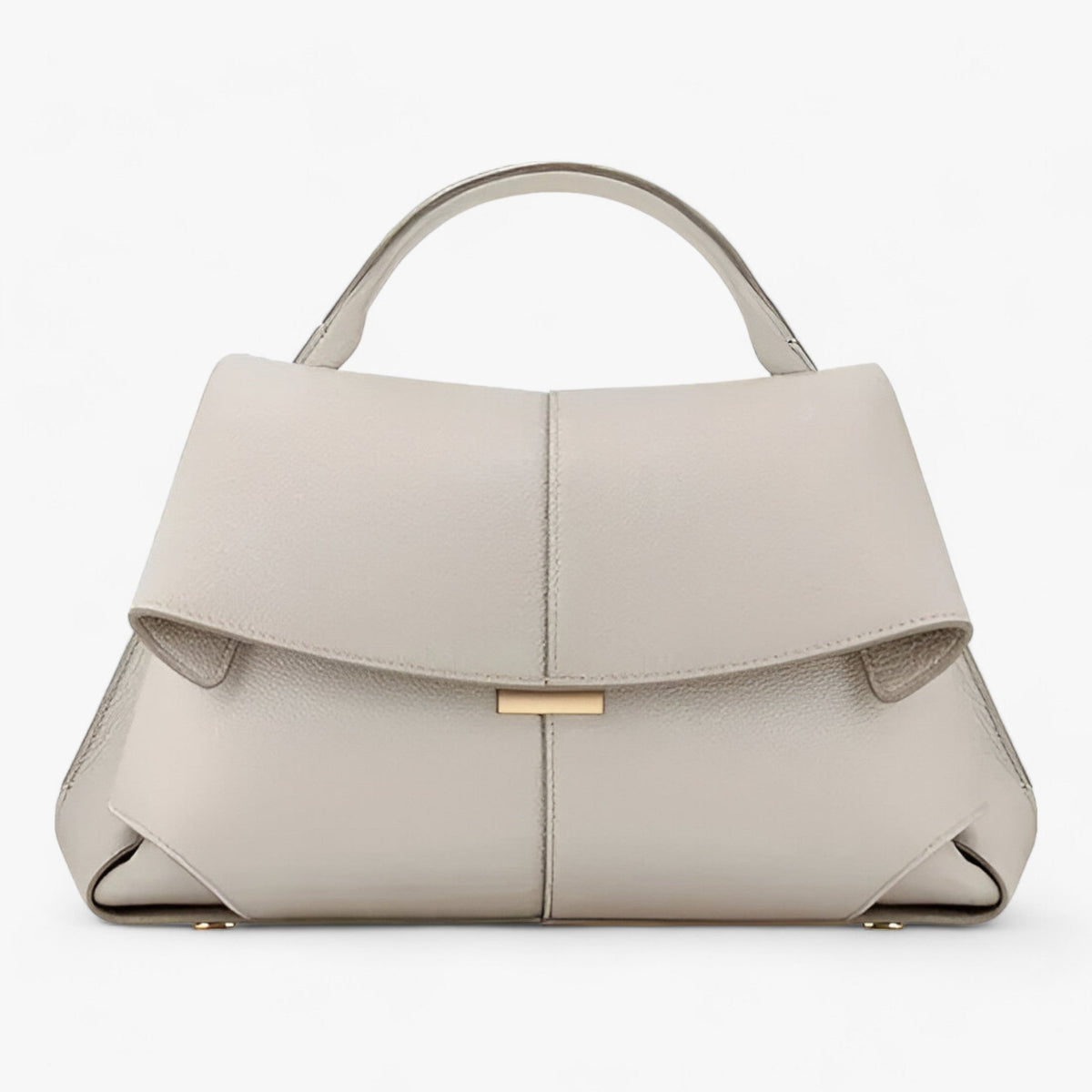 Women’s Pebbled Leather-Look Structured Top Handle Bag