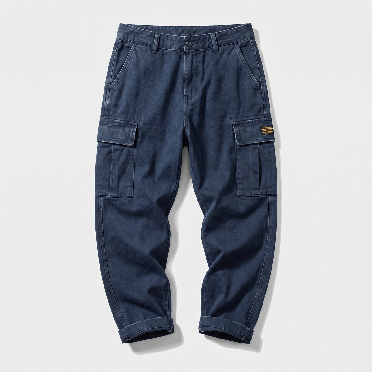 Men’s Relaxed Fit Utility Work Trousers with Webbing Belt
