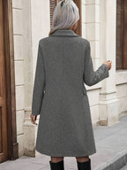 Women’s Textured Double-Breasted Midi Coat