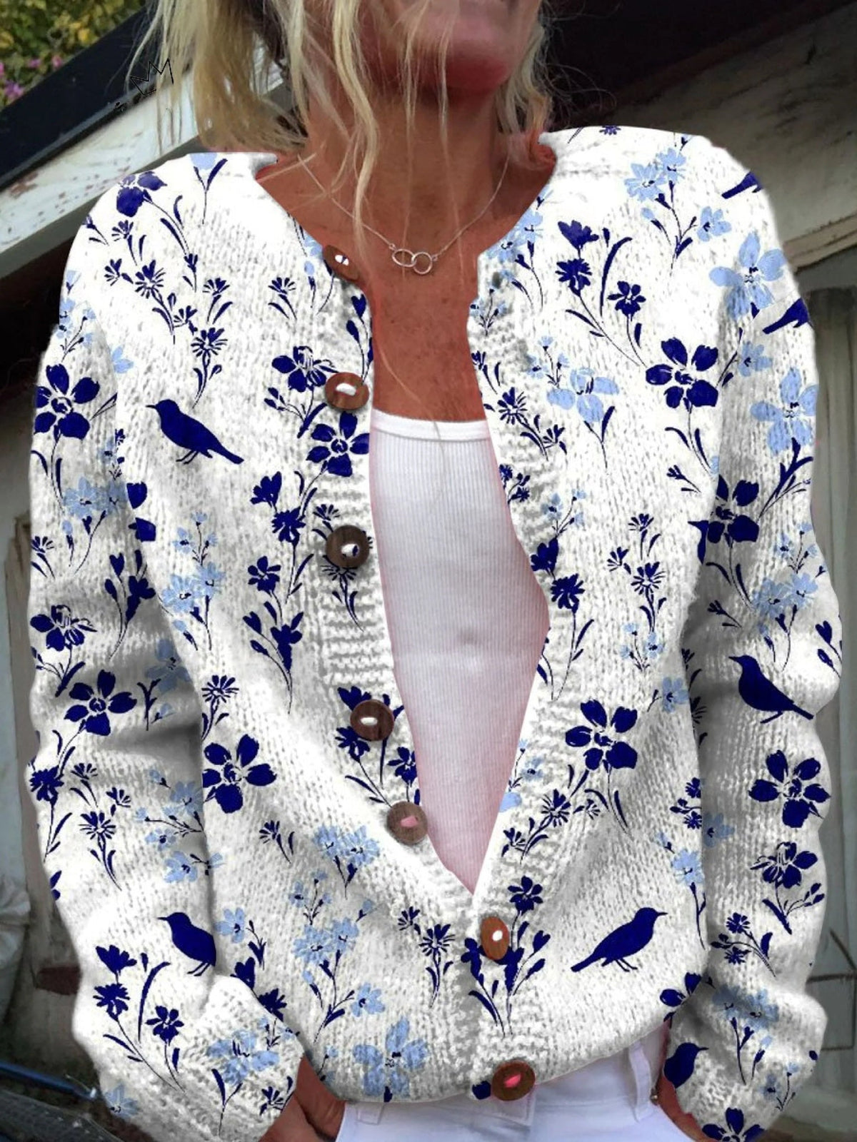 Women's Button-Front Knit Cardigan
