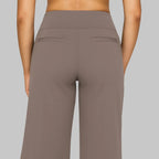 Women’s High Waisted Straight Leg Pants with Pockets – Wide Leg Trousers