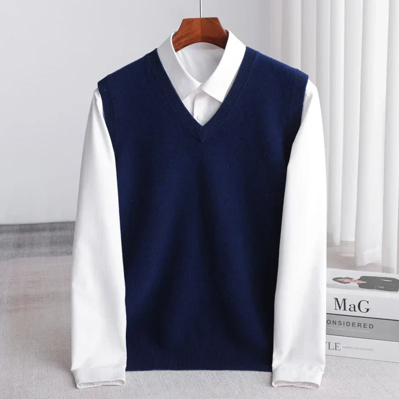 Men’s Classic Soft Knit V-Neck Sweater Vest