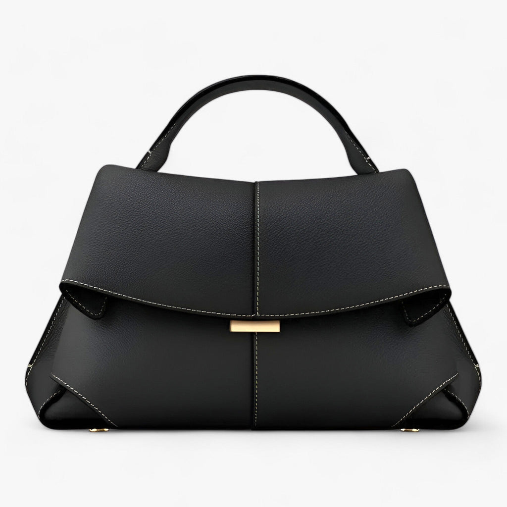 Women’s Pebbled Leather-Look Structured Top Handle Bag