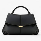 Women’s Pebbled Leather-Look Structured Top Handle Bag