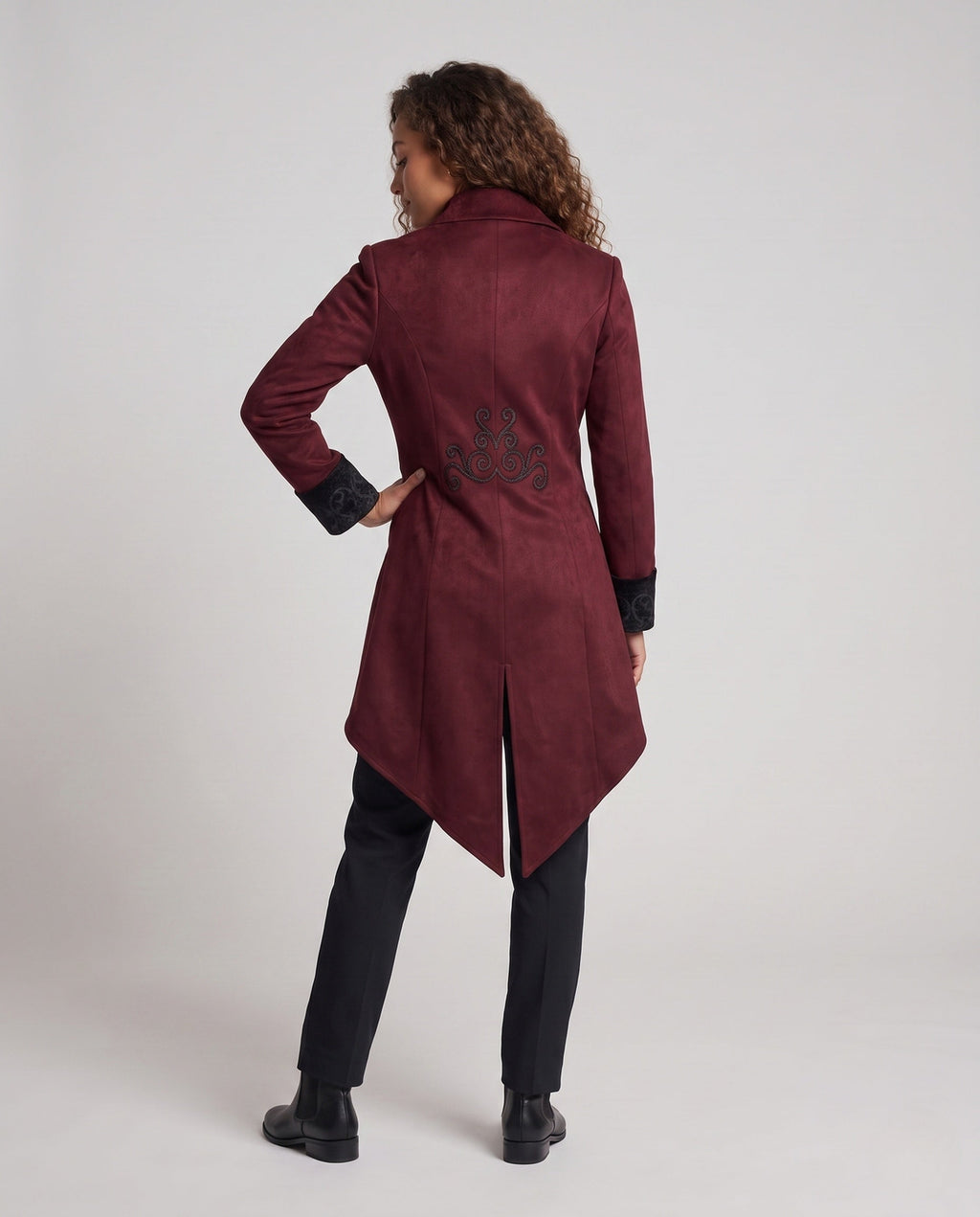 Women’s Gothic Embroidered Tailcoat with Brocade Waistcoat Front