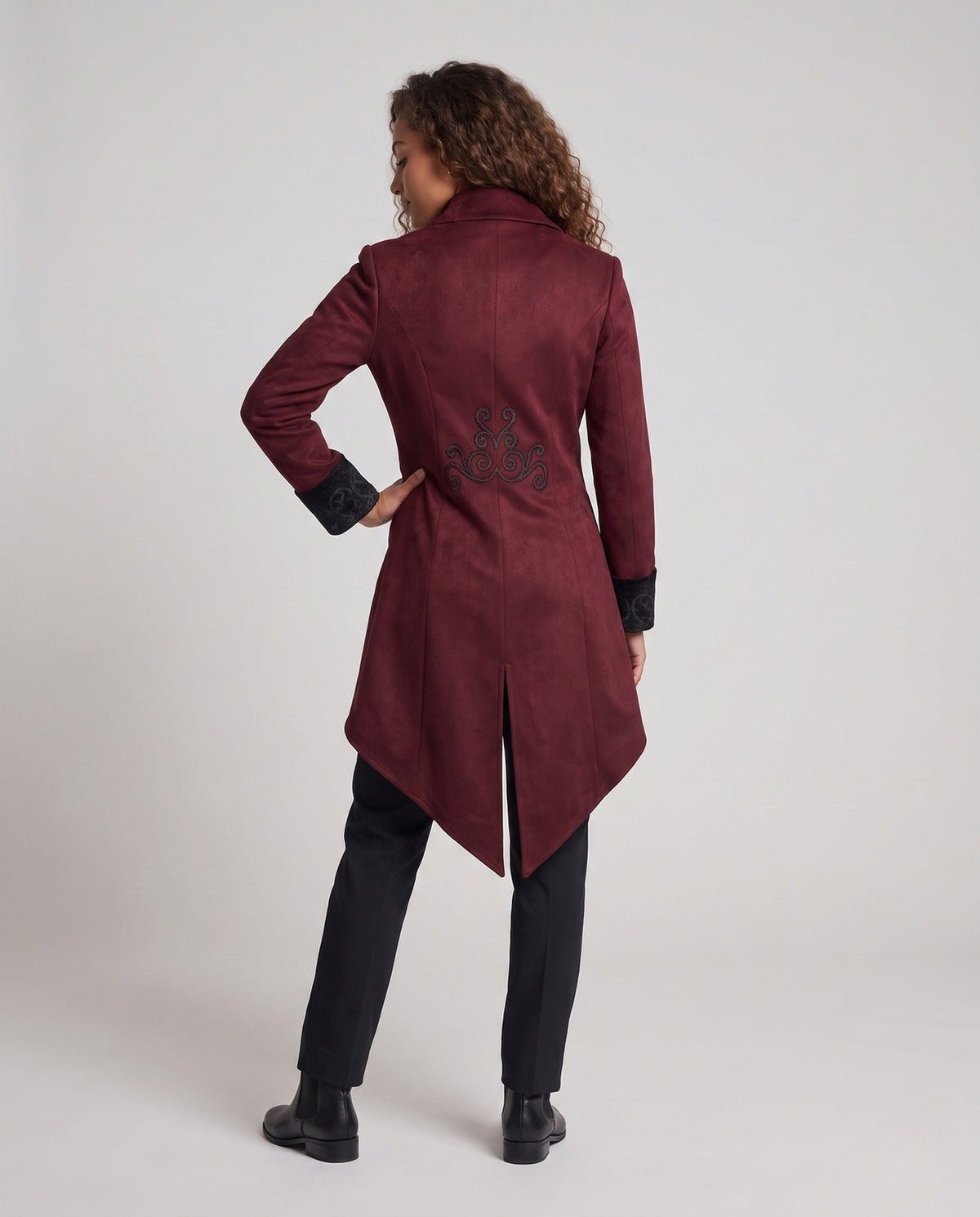 Women’s Gothic Embroidered Tailcoat with Brocade Waistcoat Front