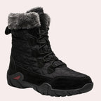 Men’s Faux Fur Lined Quilted Lace-Up Winter Snow Boots