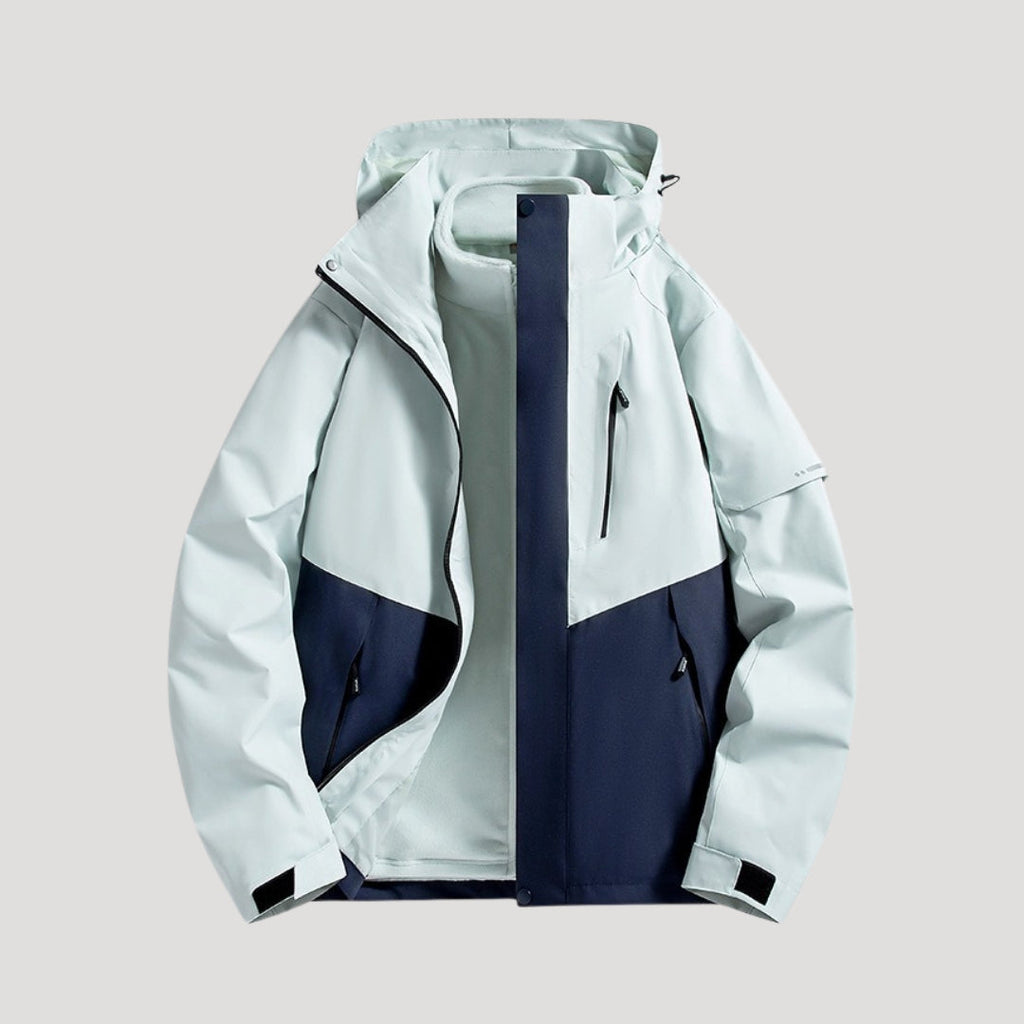 Women’s Colour Block Fleece Lined Hooded Outdoor Jacket