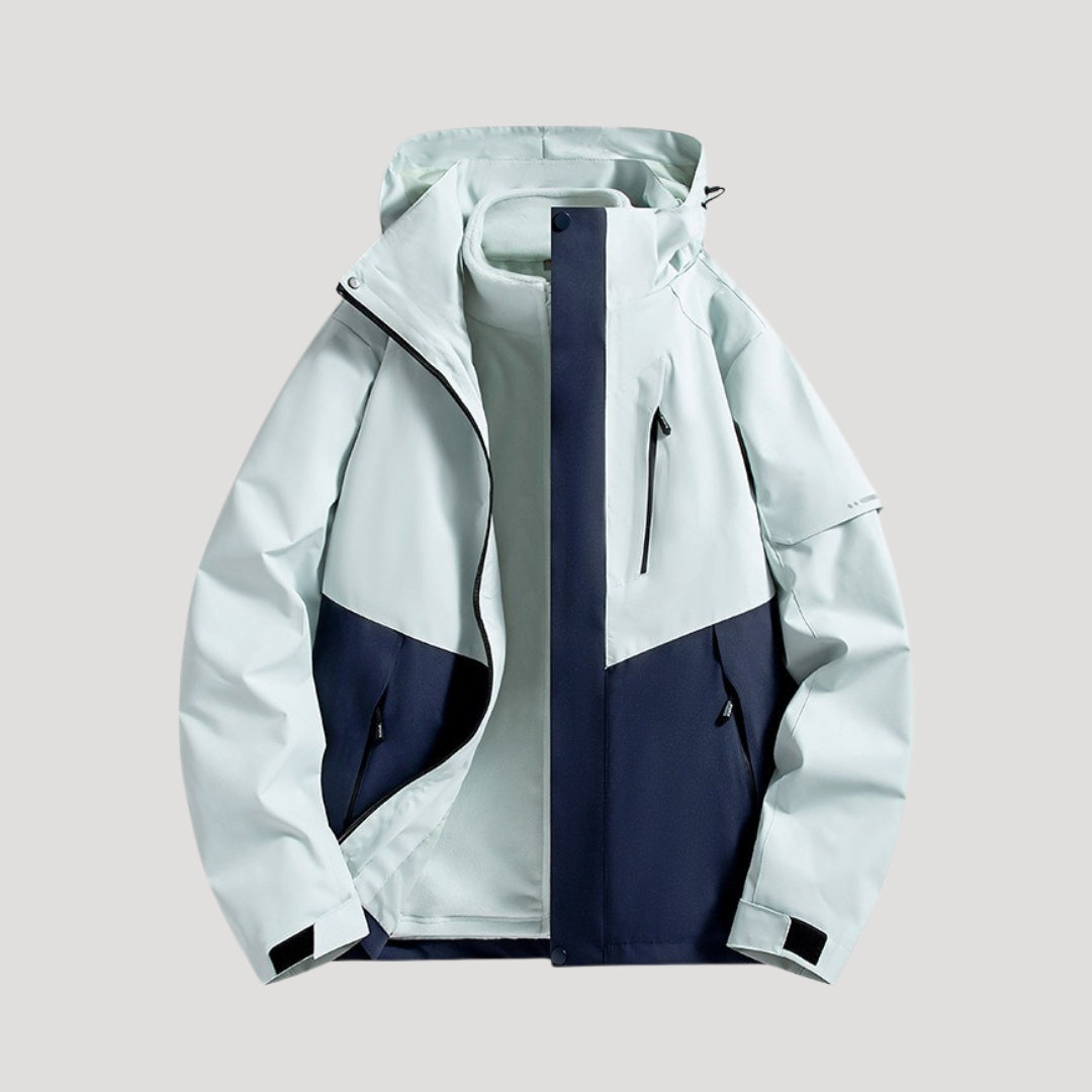Women’s Colour Block Fleece Lined Hooded Outdoor Jacket