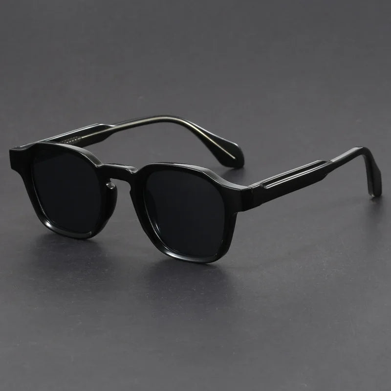 Women's Square Acetate Frame Retro Sunglasses