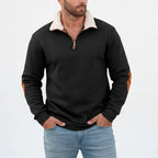 Men's Sherpa Collar Quarter-Zip Pullover Sweatshirt