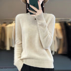 Women's Mock Neck Soft Knit Pullover Sweater