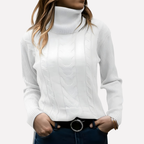 Women’s Cable Knit Turtleneck Sweater
