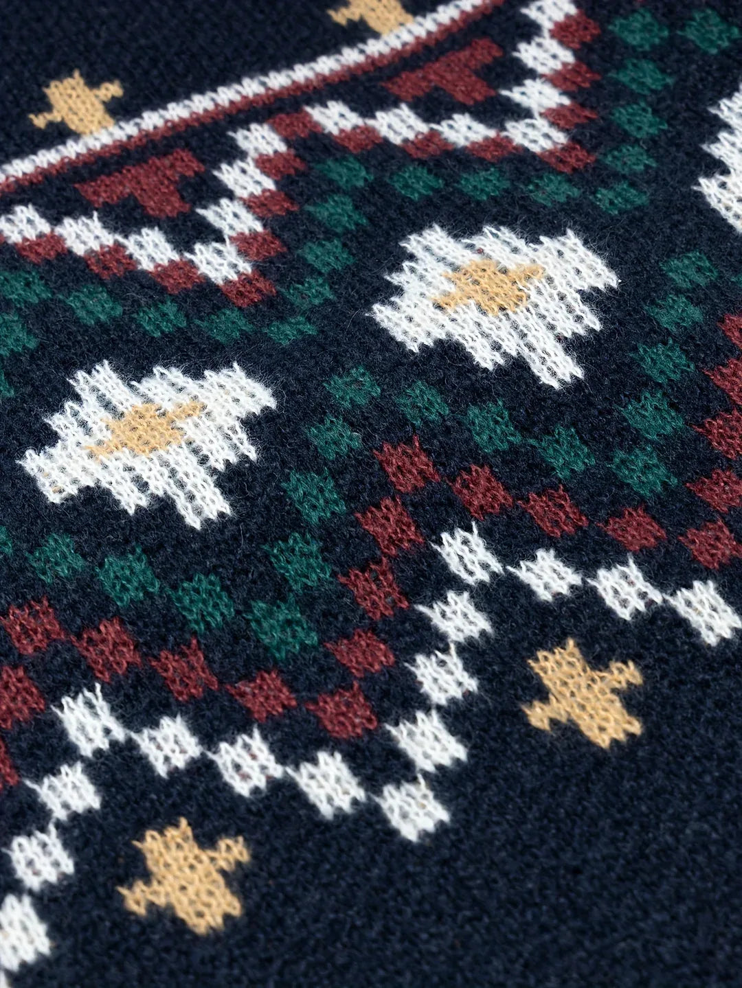Men’s Fair Isle Jacquard Knit Crew Neck Sweater