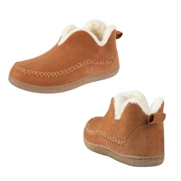 Women’s Faux Suede Sherpa Lined Moccasin Slipper Boots