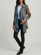 Women’s Longline Jacket with Denim Trim