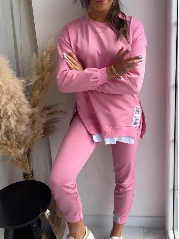 Women’s Two-Piece Side Zip Sweatshirt and Jogger Lounge Set