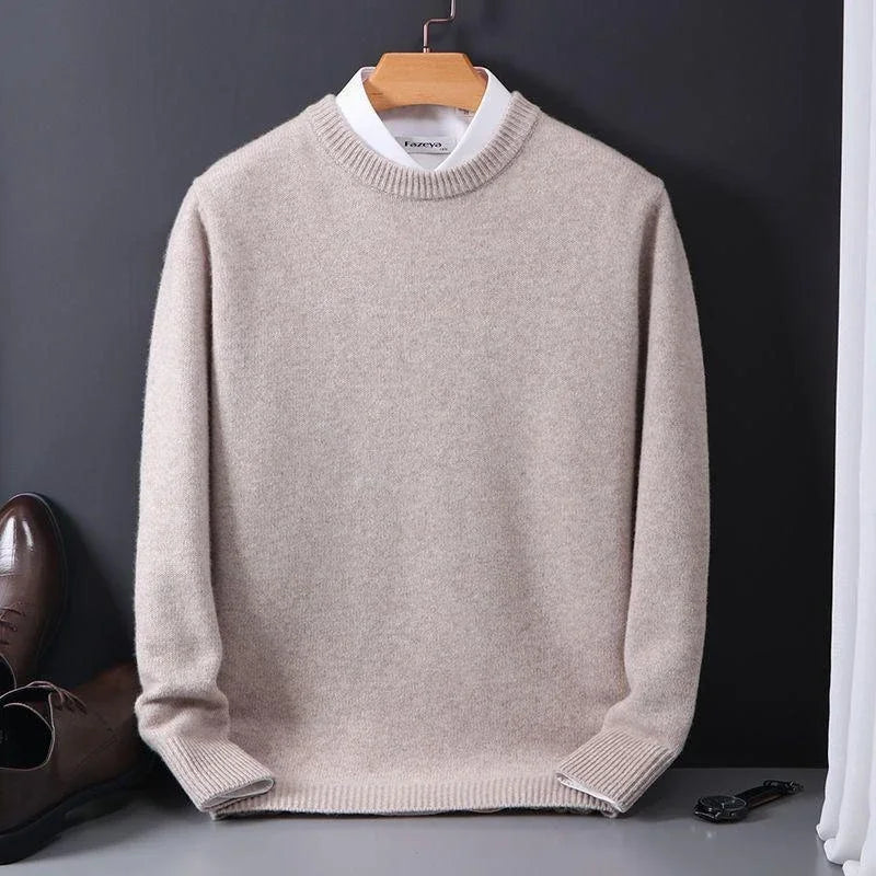 Men's Mock Neck Soft Knit Pullover Sweater