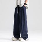 Men's Wide Leg Drawstring Linen Trousers