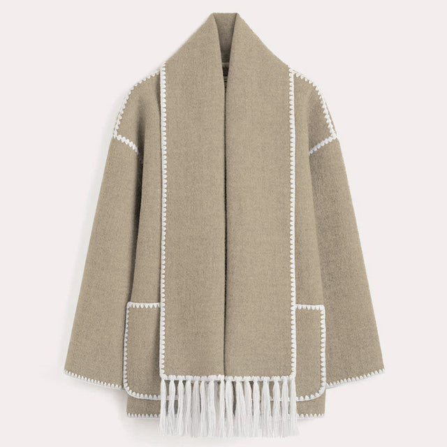 Women’s Blanket Stitch Scarf Jacket