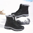 Women's Fur Lined Lace-Up Outdoor Snow Boots