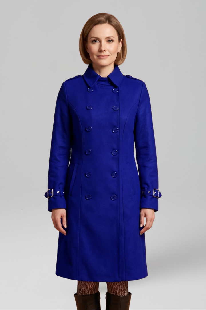 Women's Double-Breasted Buckle Cuff Trench Coat