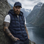 Men’s Hooded Quilted Puffer Gilet with Zip Pockets