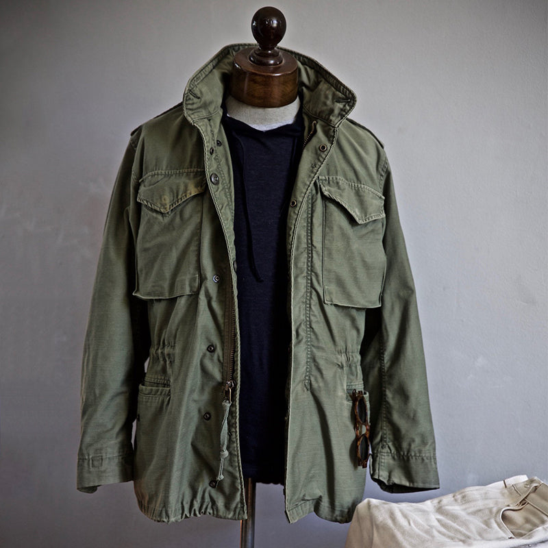 Men's Utility Field Jacket with Drawstring Waist