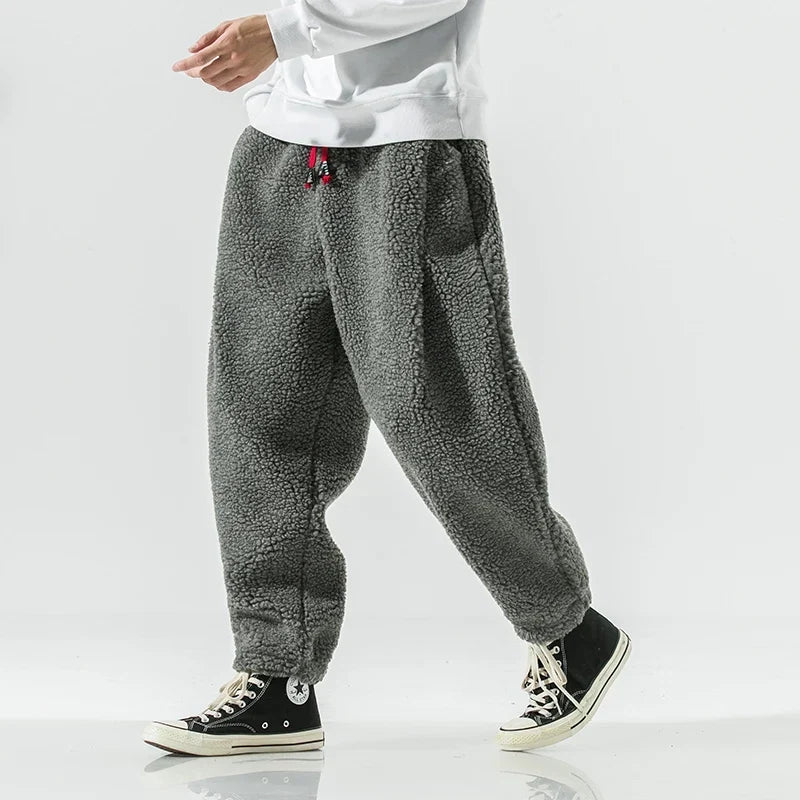 Men's Sherpa Fleece Drawstring Jogger Pants