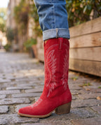 Women's Embroidered Knee High Western Boots