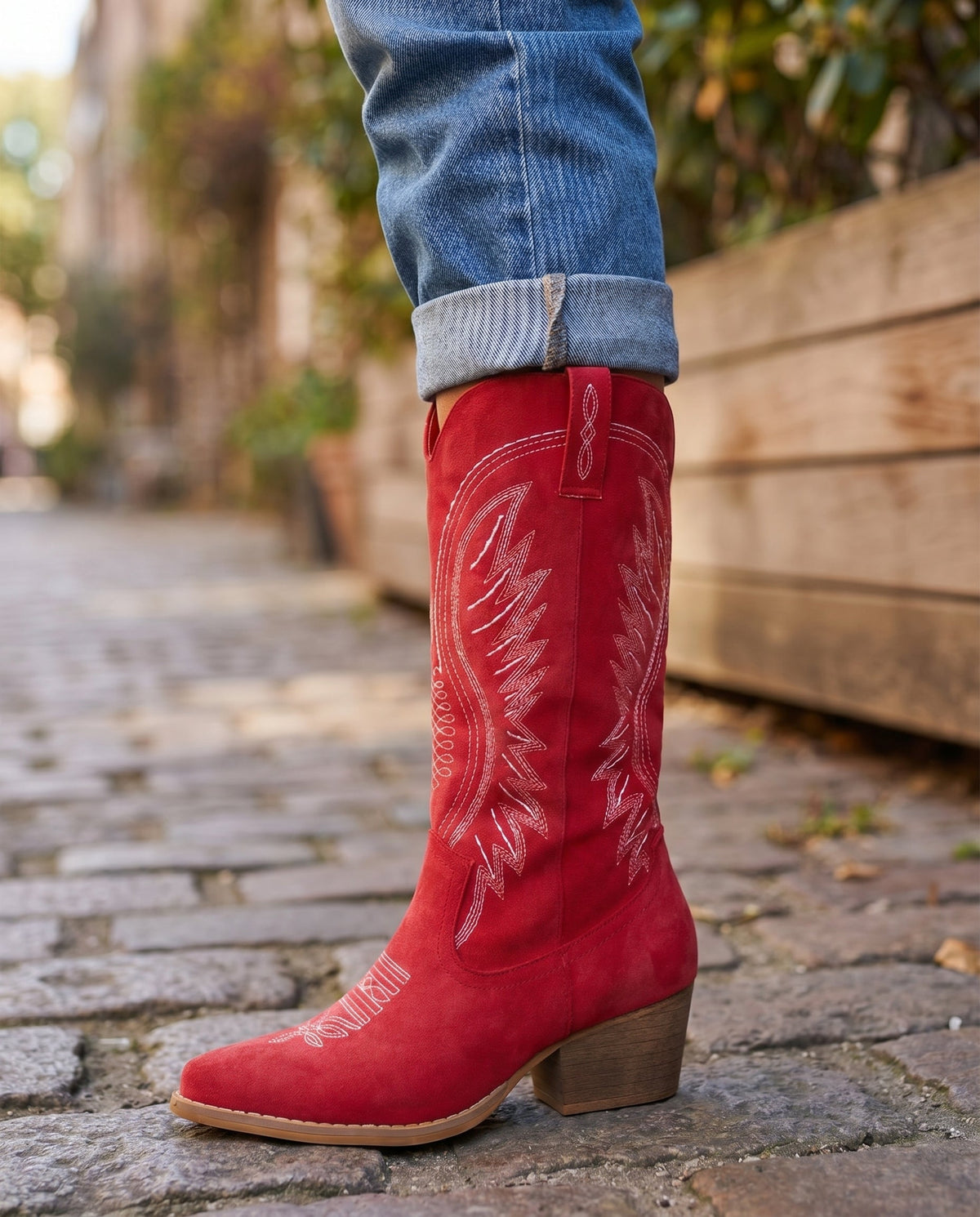 Women's Embroidered Knee High Western Boots