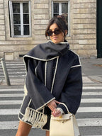 Women’s Blanket Stitch Scarf Jacket