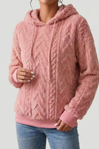 Women’s Textured Plush Fleece Pullover Hoodie