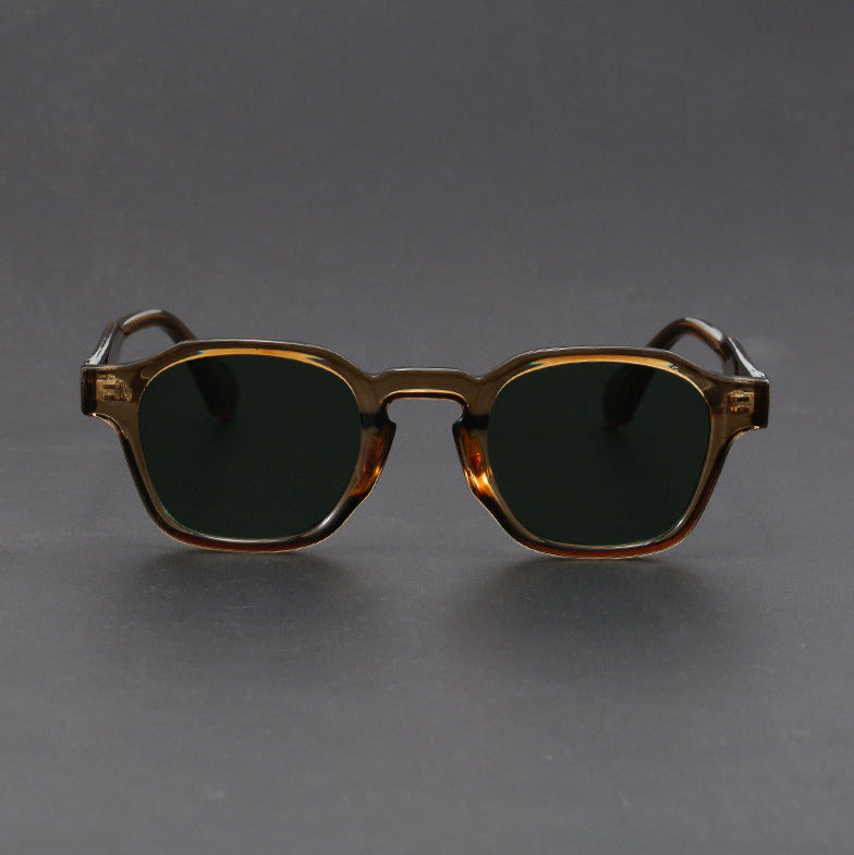 Women's Square Acetate Frame Retro Sunglasses