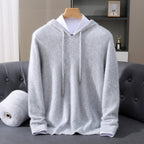 Men's Soft Knit Drawstring Hooded Sweater