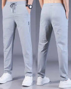 Men's Slim Fit Drawstring Woven Track Pants