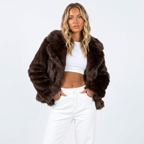 Women's Cropped Faux Fur Jacket