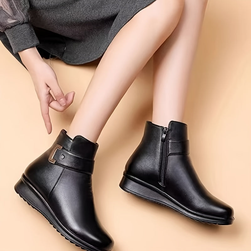 Women's Buckle Strap Ankle Boots