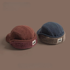 Men's Corduroy Fleece Lined Ear Flap Winter Cap