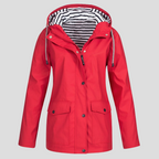 Women's Hooded Zip-Up Waterproof Rain Jacket