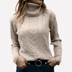 Women’s Cable Knit Turtleneck Sweater