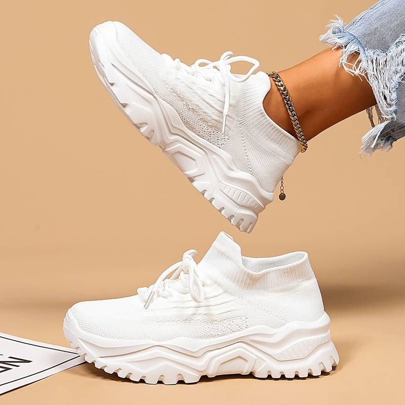 Women's Breathable Knit Chunky Sole Sock Sneakers