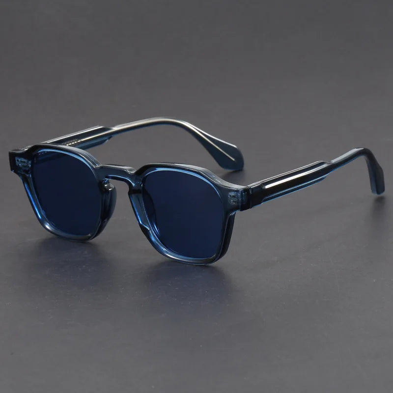 Women's Square Acetate Frame Retro Sunglasses