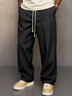 Men's Relaxed Wide-Leg Drawstring Trousers