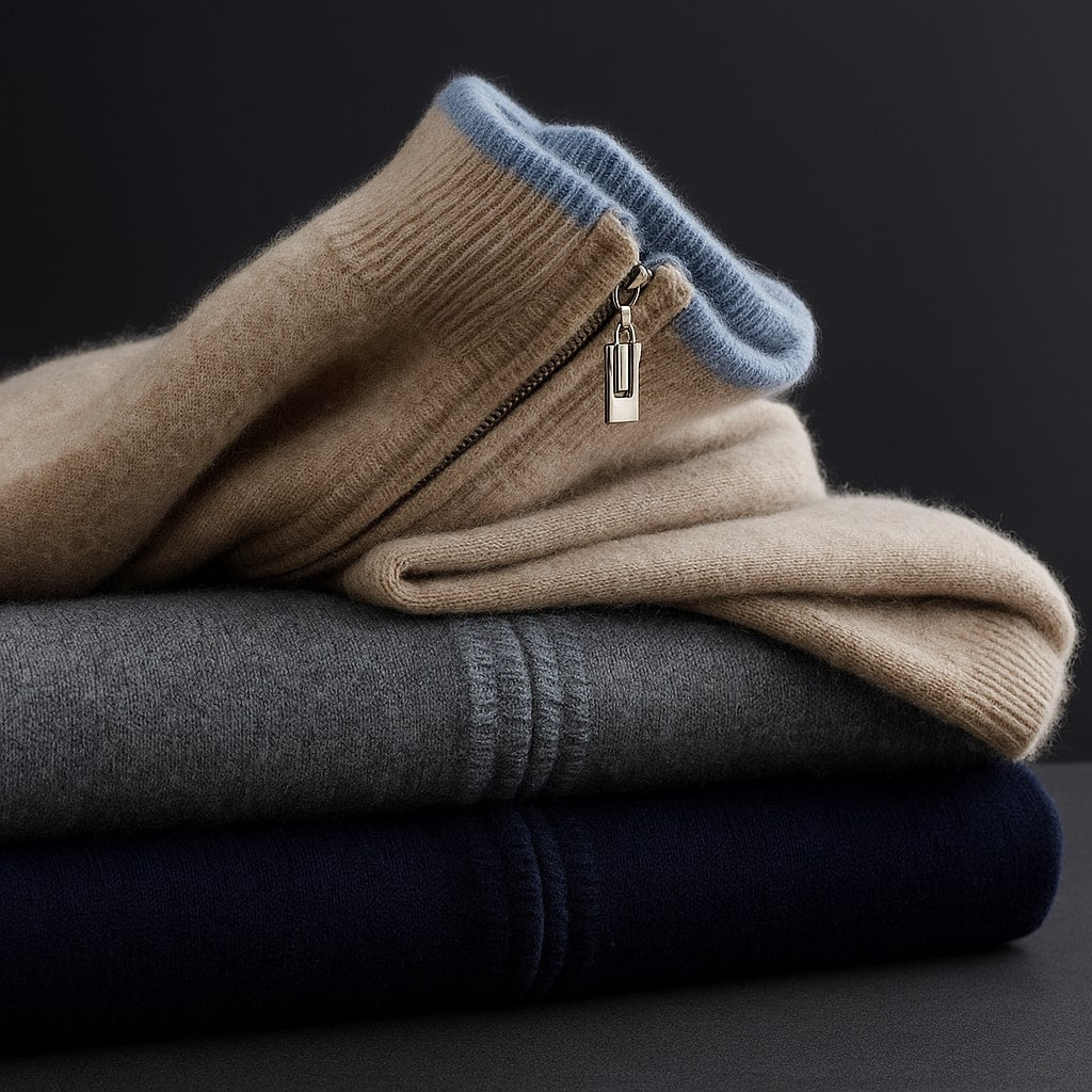 Men’s Brushed Knit Zip-Up Cardigan