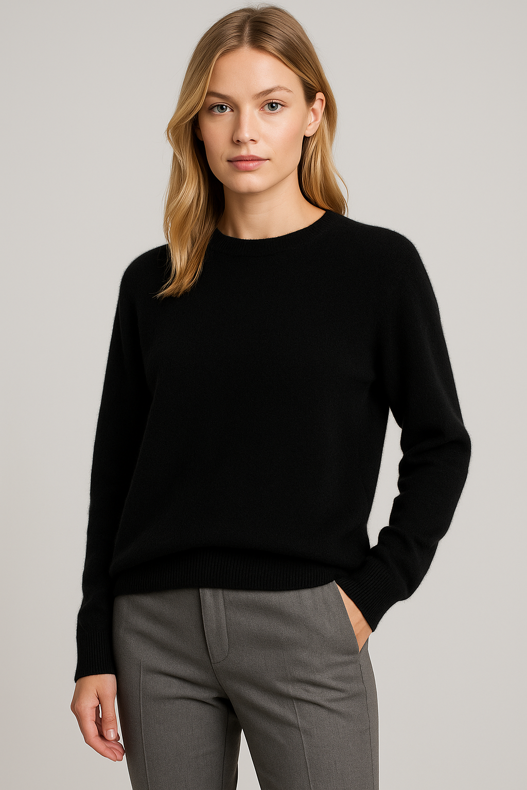 Women's Classic Soft Knit Crew Neck Sweater
