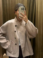 Women's Oversized Stand Collar Jacket