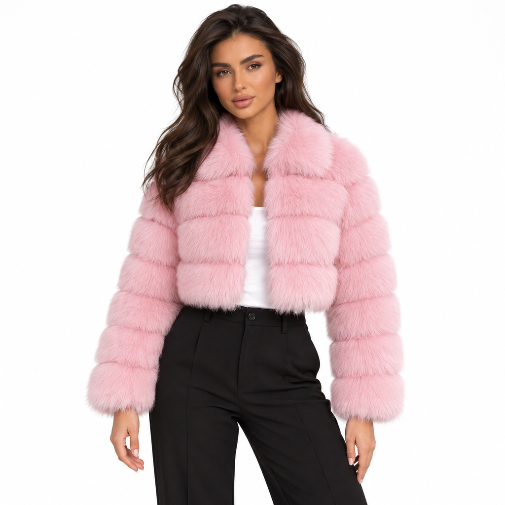 Women’s Cropped Faux Fur Jacket