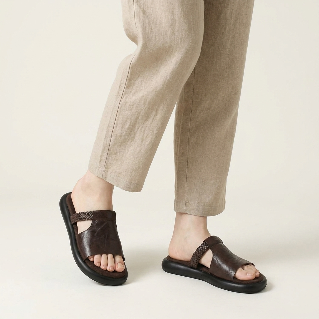 Women's Woven Strap Slide Sandals