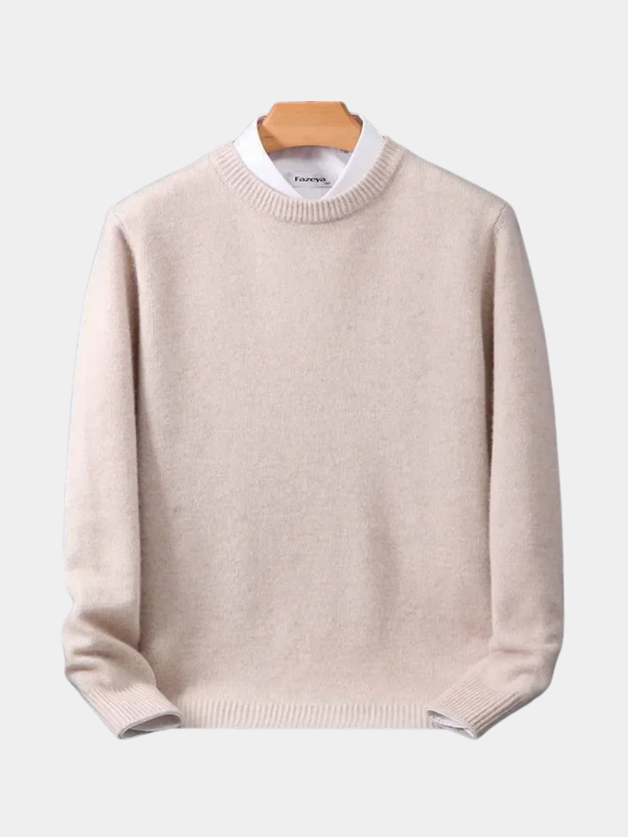 Men's Mock Neck Soft Knit Pullover Sweater